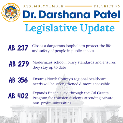 AD76 Patel legislative update