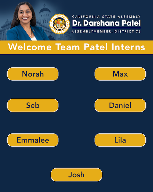 AD76 Patel district staff and interns