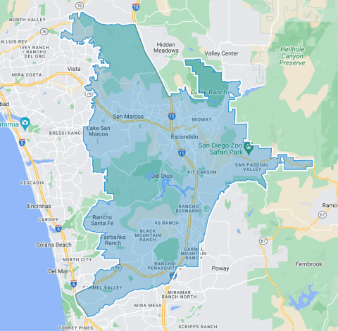 map of district 76